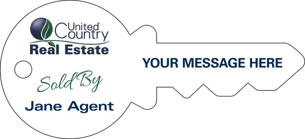 Key Shaped Agent Sign Panel, 16h x 35w, 4mm Corrugated Plastic